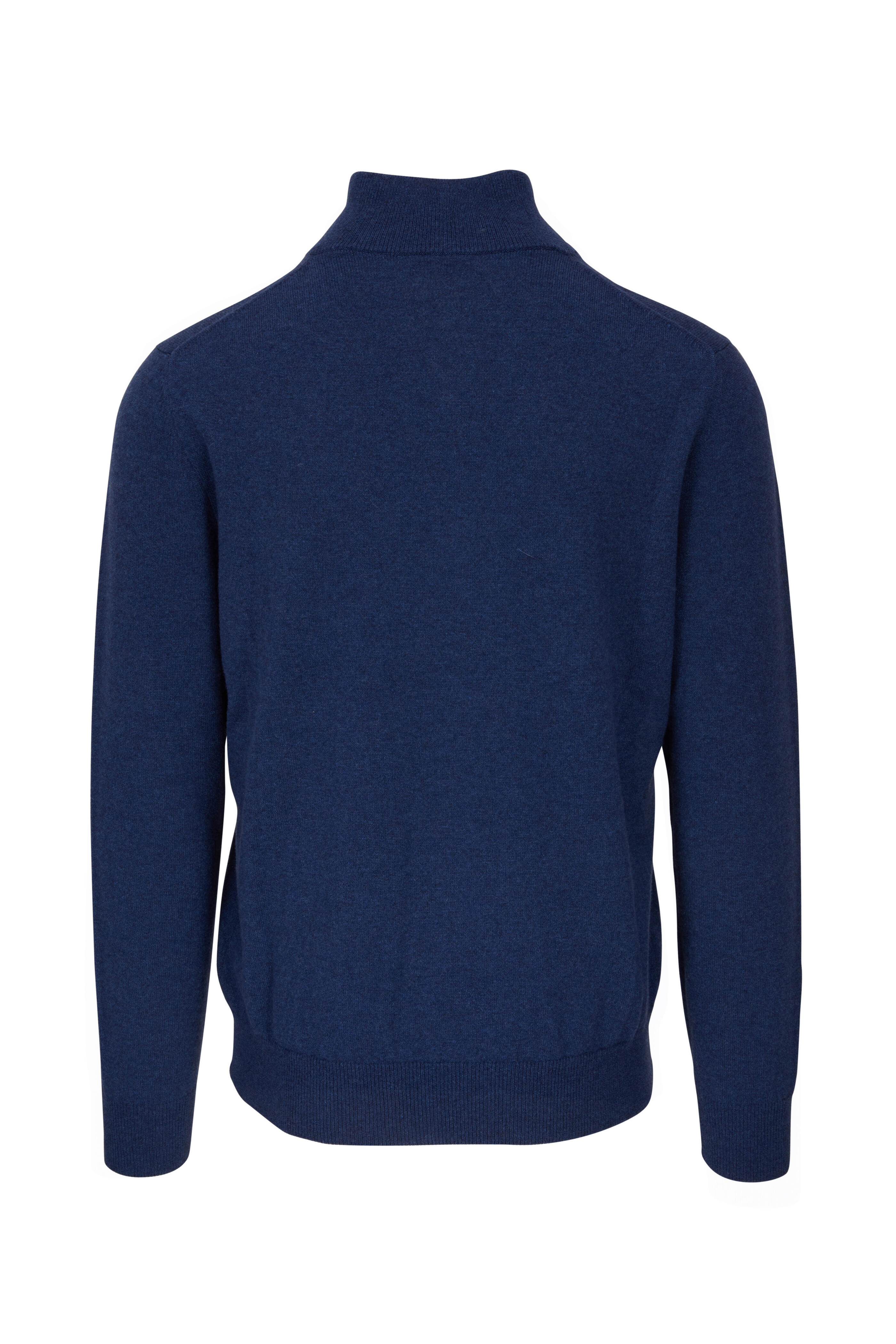 Fratelli Piacenza - Denim Cashmere Quarter Zip Pullover