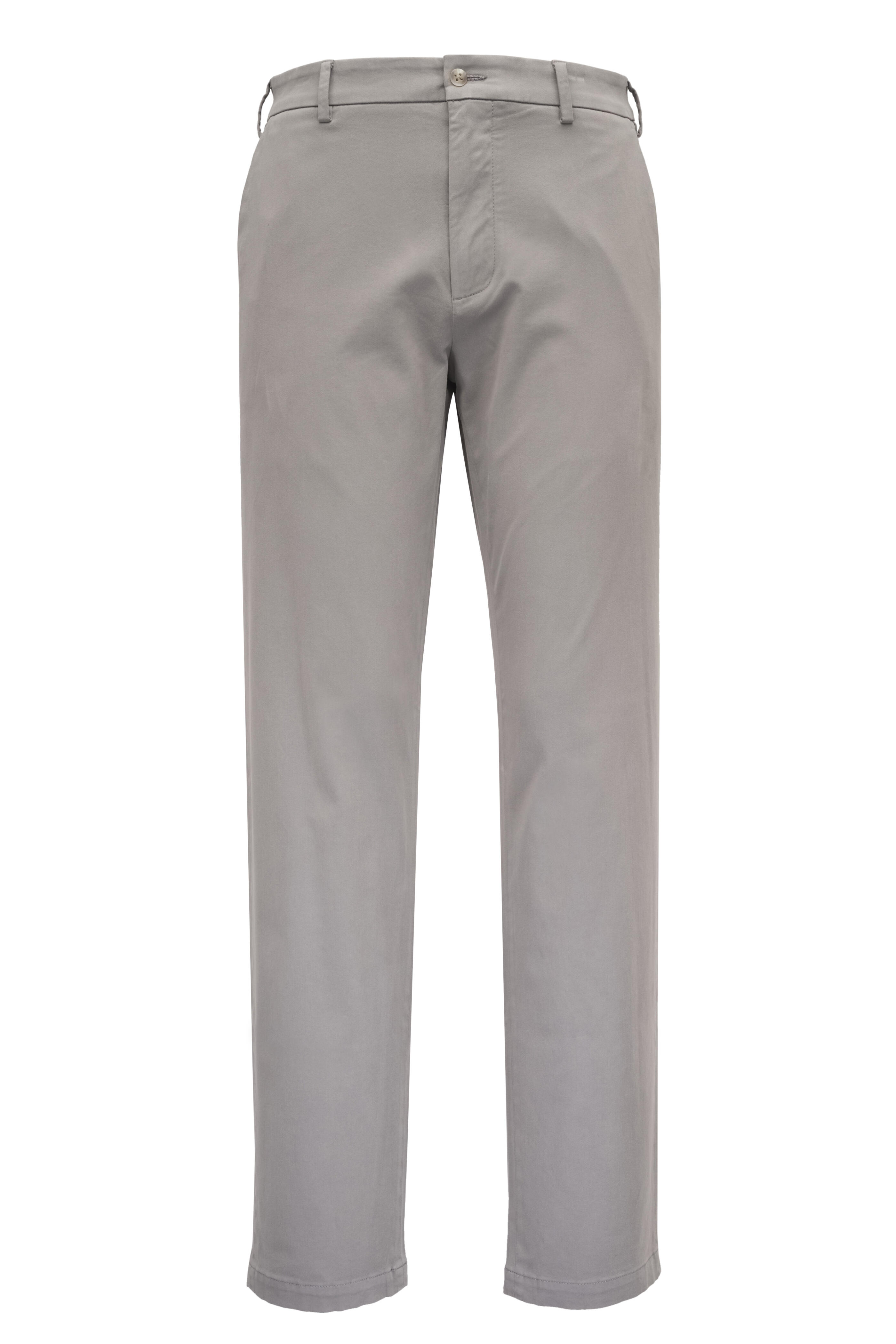 Peter Millar - Signature Sateen Gale Gray Flat Front Pant