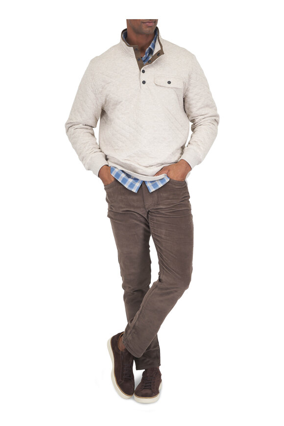 Faherty Brand Coast Brown Corduroy Five Pocket Pant - view 2