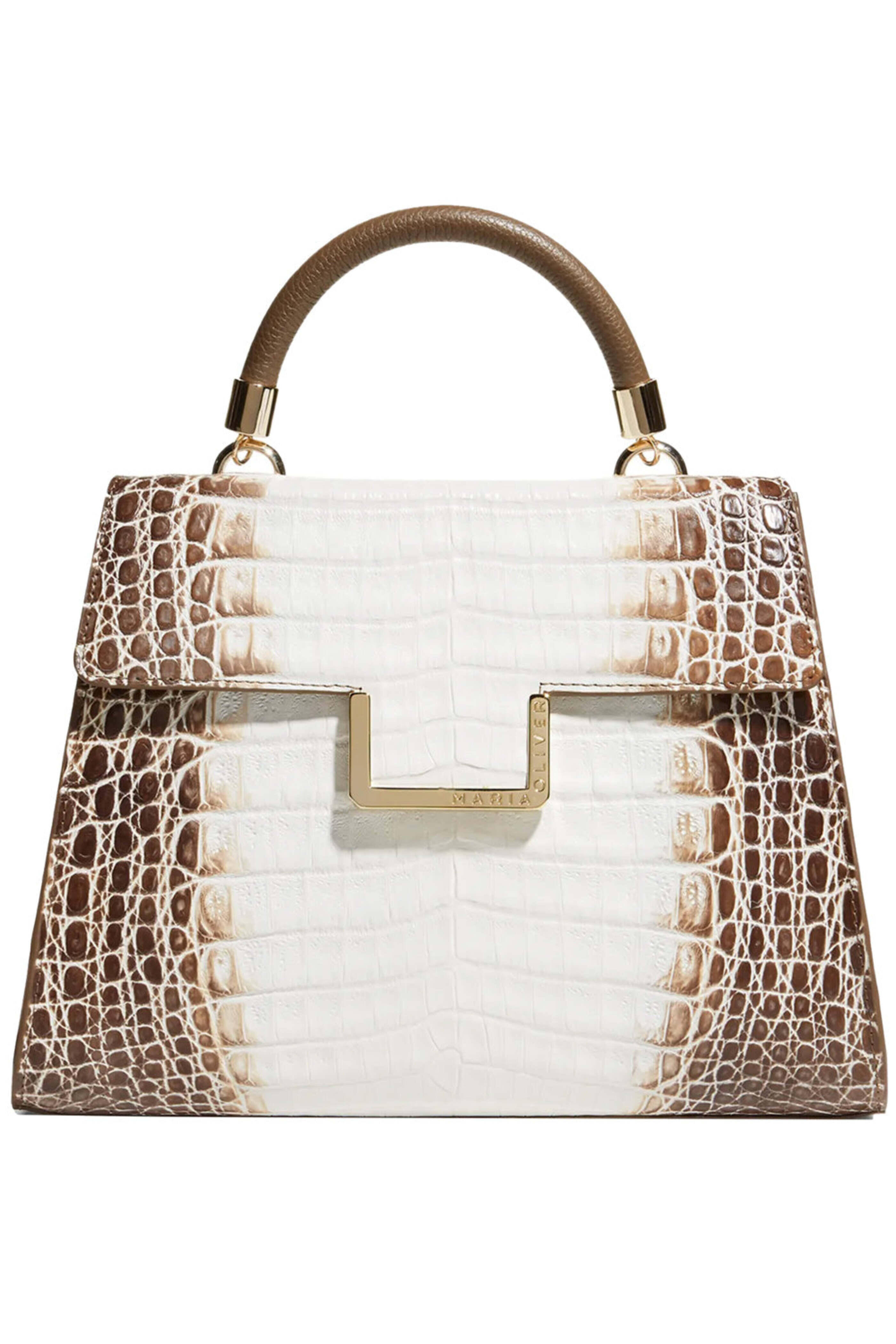 Maria Oliver - Michelle Top Handle Bag in Natural