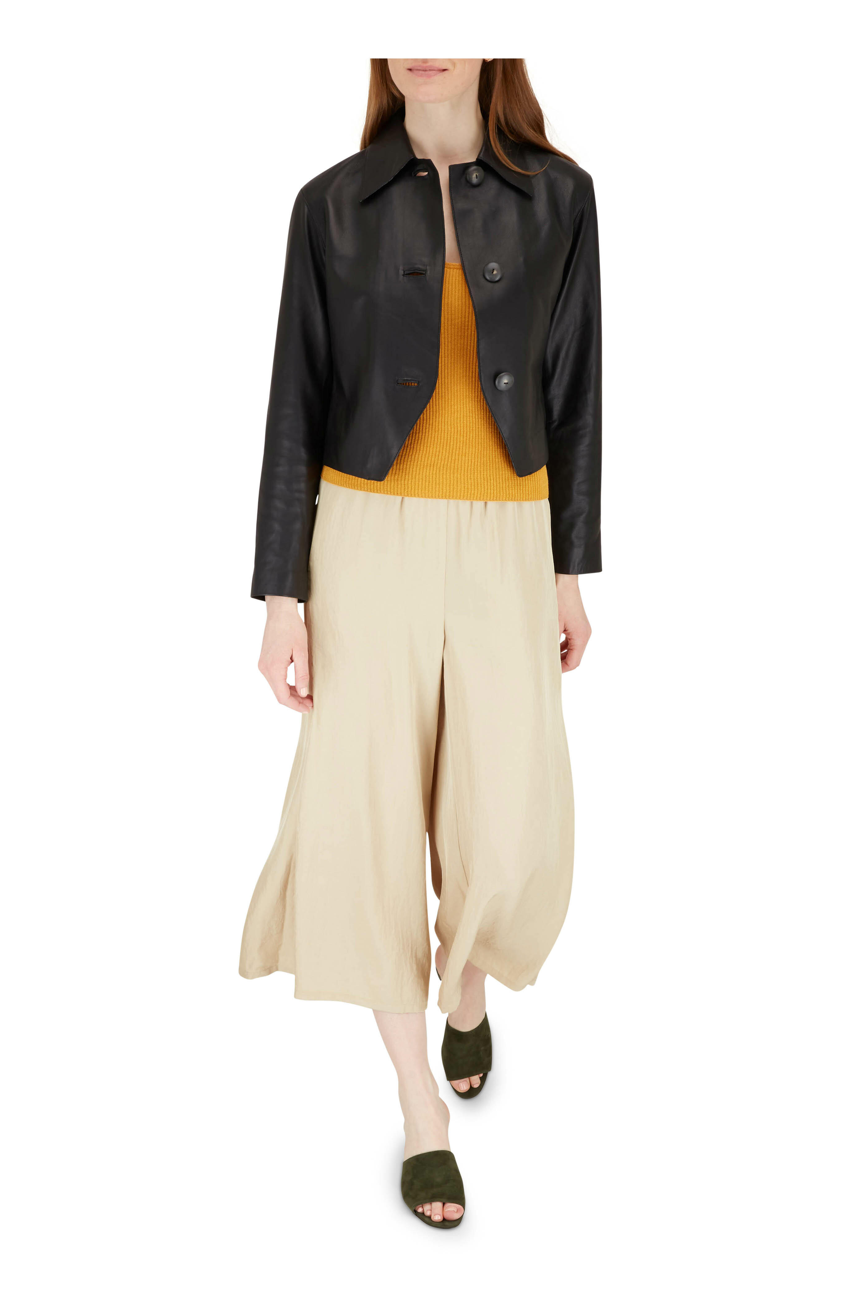 MANOLO BLAHNIK　本革スエード イエローベージュ Manolo Blahnik | Carolynemu 50 tan suede mules | Savannahs
