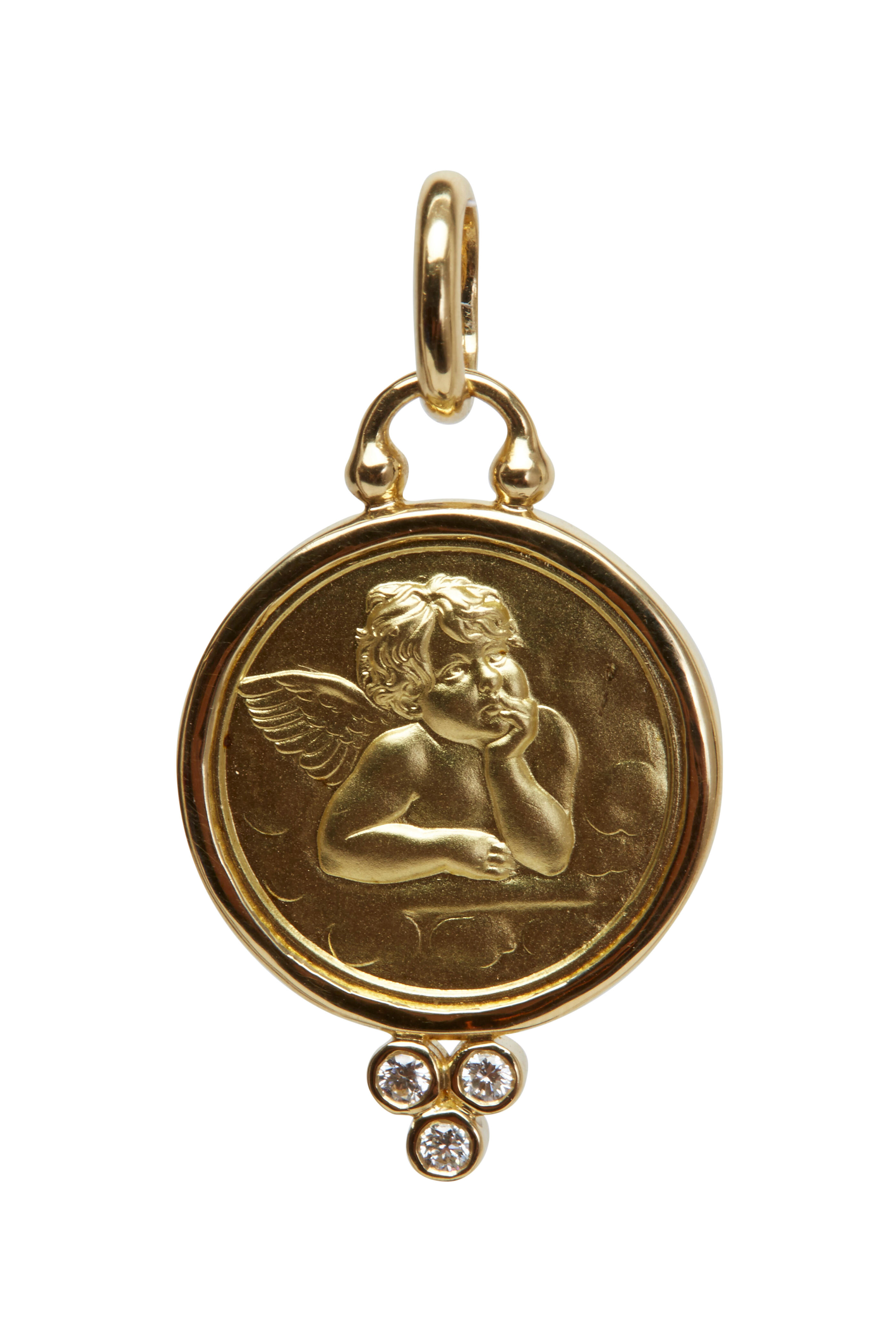 Temple St. Clair - Angel Yellow Gold Diamond Pendant