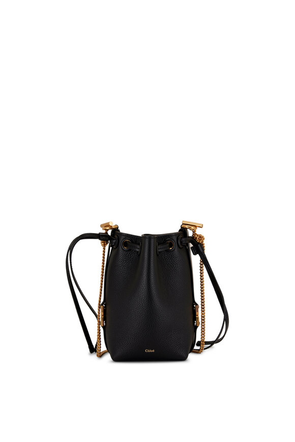 Chloé - Marcie Black Leather Micro Bucket Bag