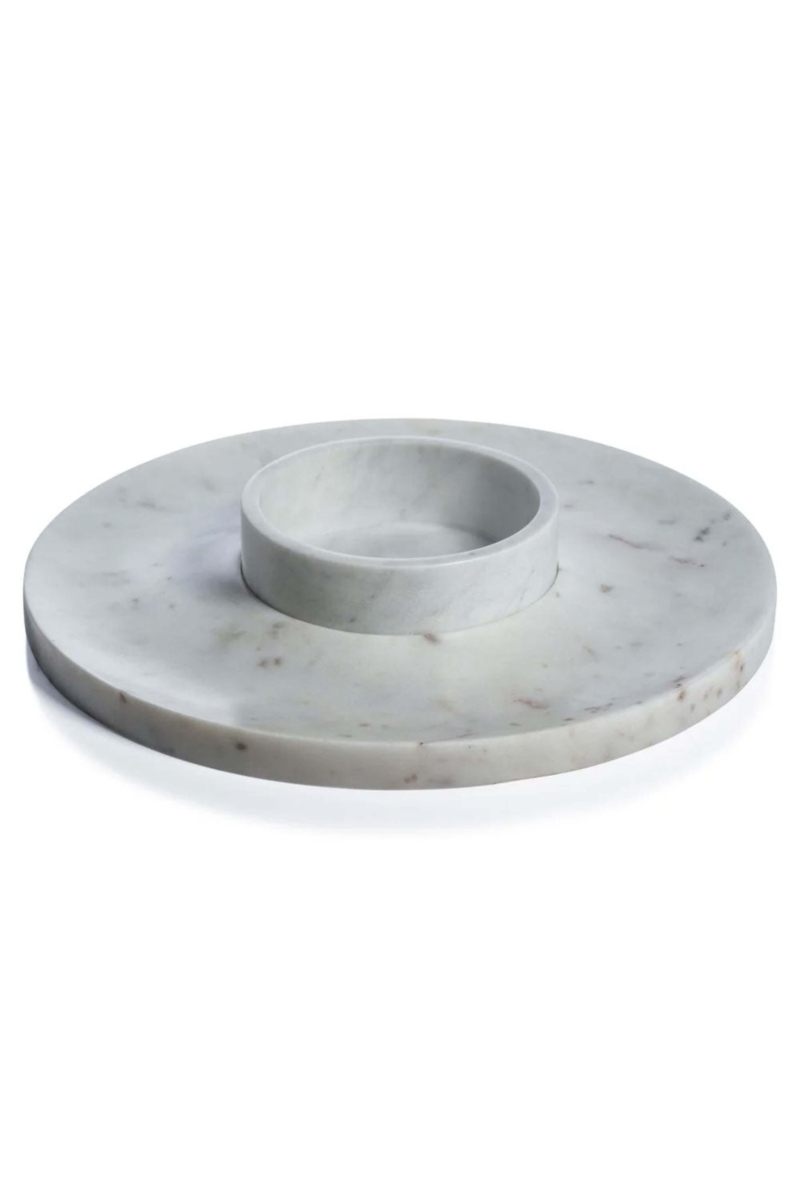 Zodax - Marbella Marble Chip and Dip Server