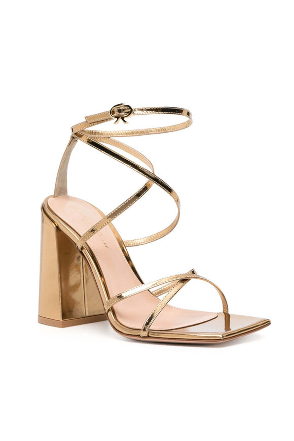 Gianvito Rossi Ludovica Metallic Sandal in Mekong - view 1