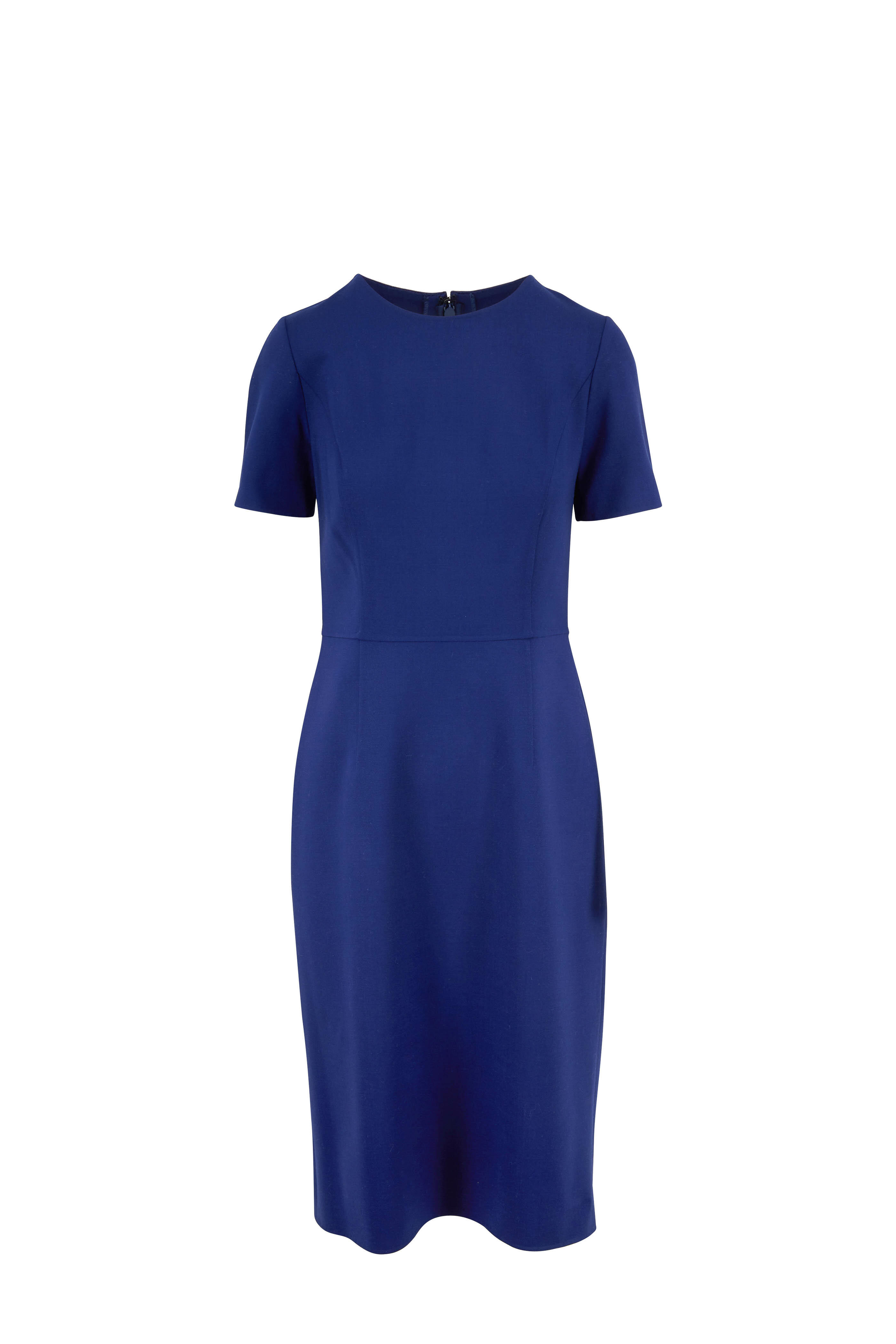 Carolina Herrera - Sapphire Short Sleeve Sheath Dress