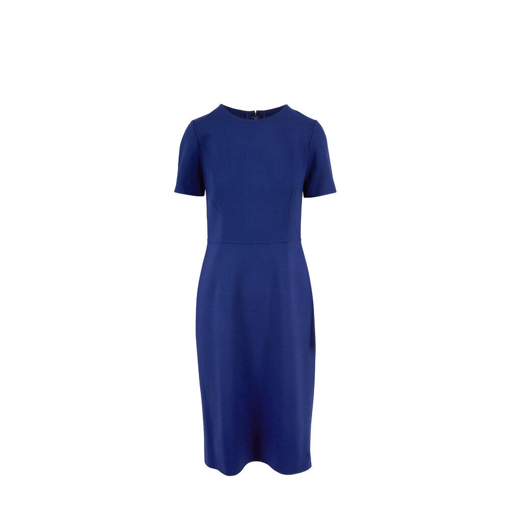 Carolina Herrera - Sapphire Short Sleeve Sheath Dress