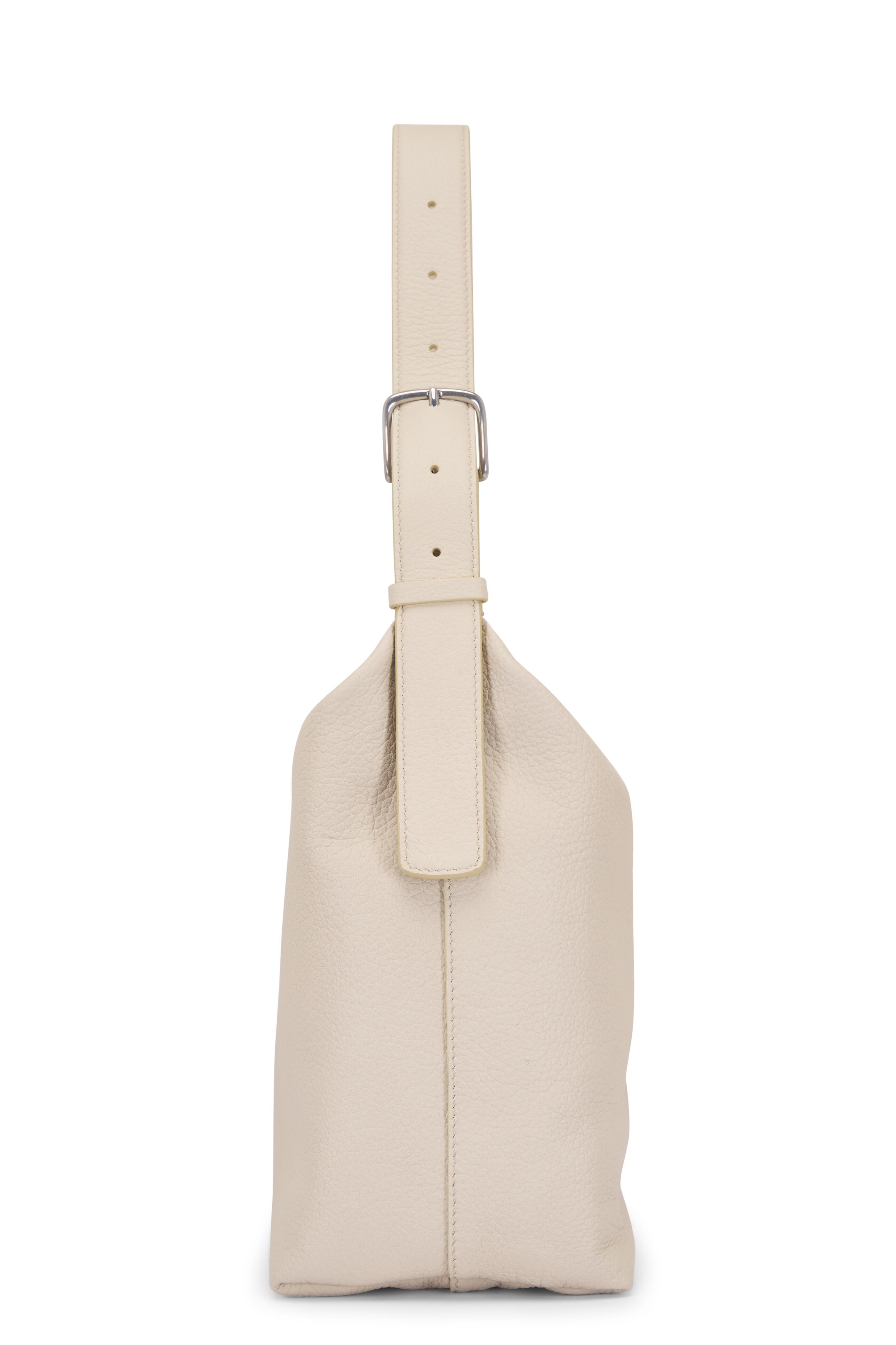 The Row - Isa Porcelain Leather Shoulder Bag