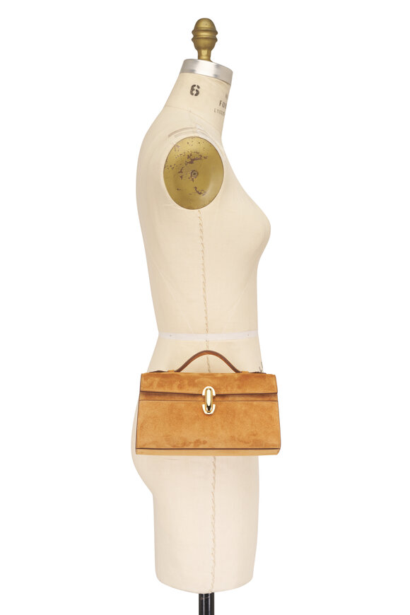 Savette Symmetry Pochette Saddle Suede Top Handle Bag - view 5
