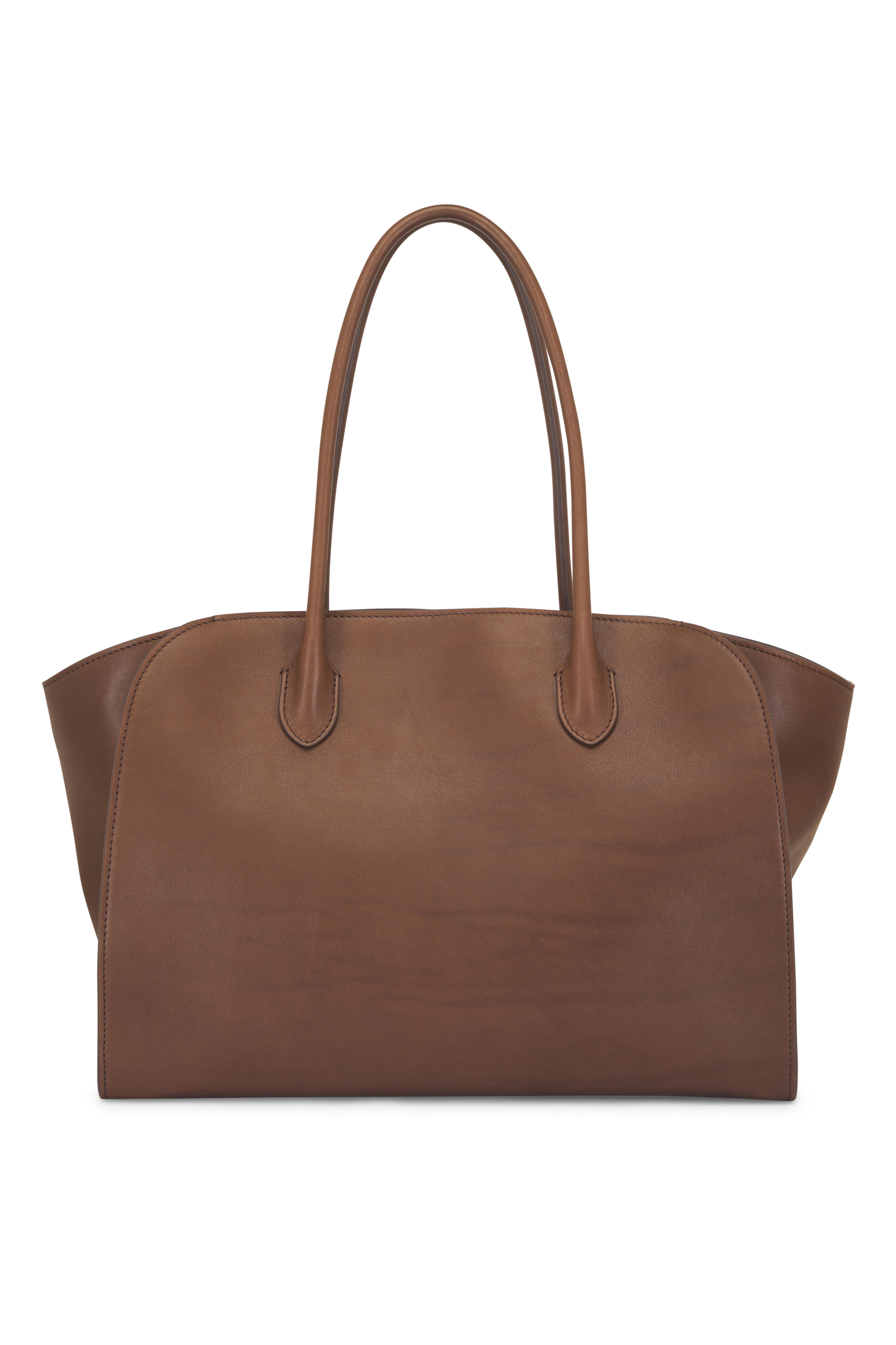 The Row - Marlo 14 Deep Brown Leather Tote