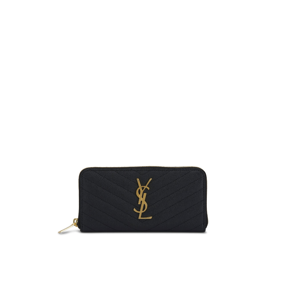 ◆正規品◆SAINT LAURENT COMPACT ZIP AROUND WALLET◆送料込◆ CASSANDRE MATELASSÉ compact zip around wallet in grain de