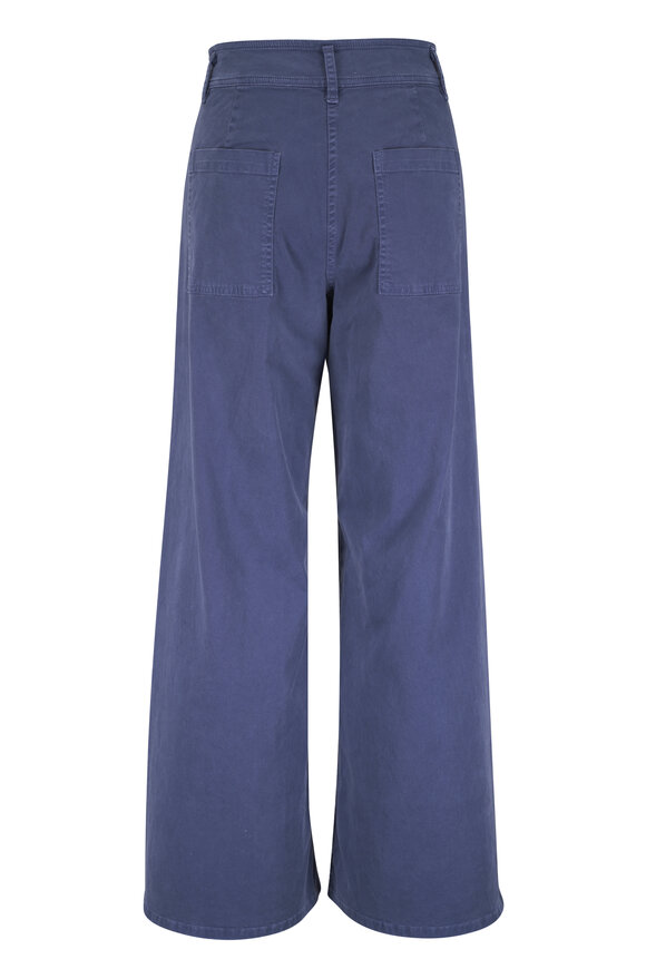 Nili Lotan Megan French Navy Cotton Pant - view 3