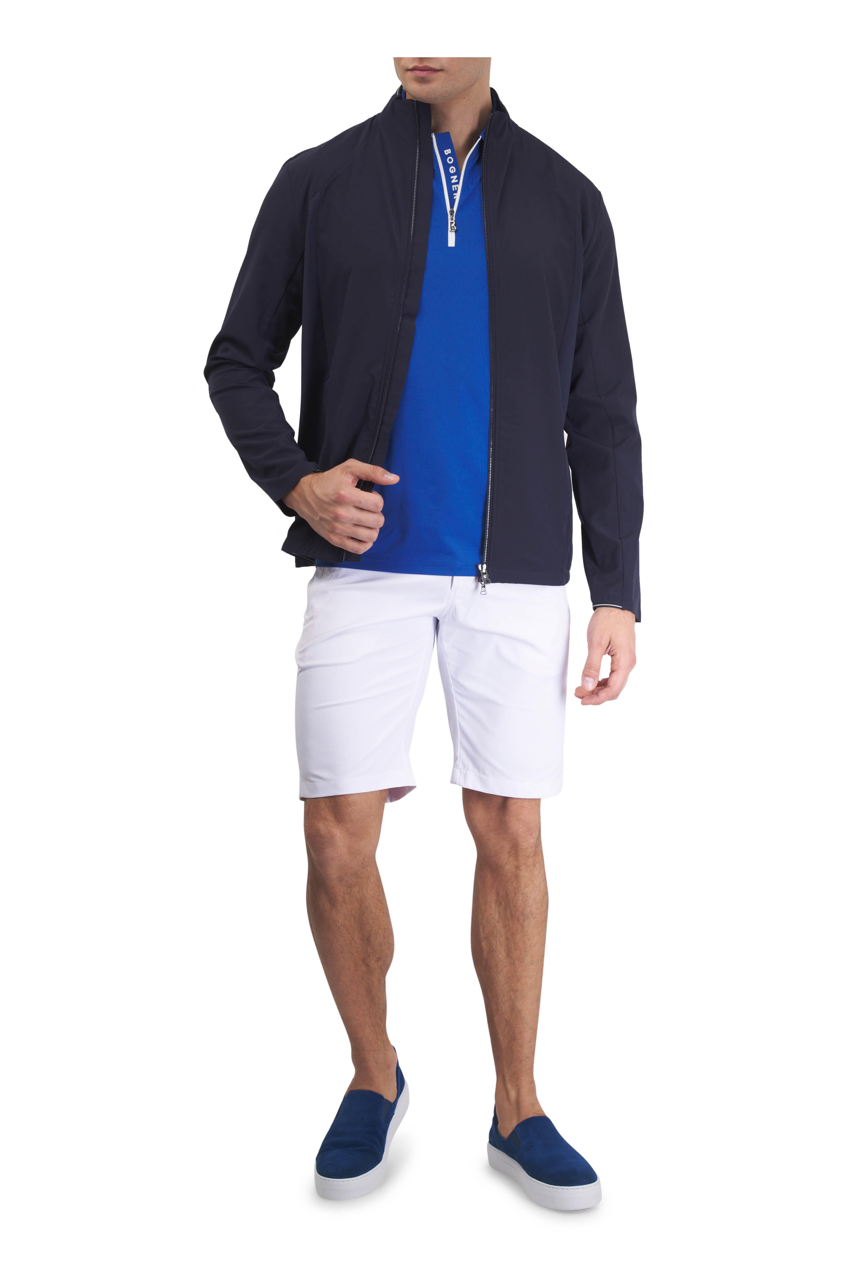 Bogner - Cody Blue Quarter Zip Polo