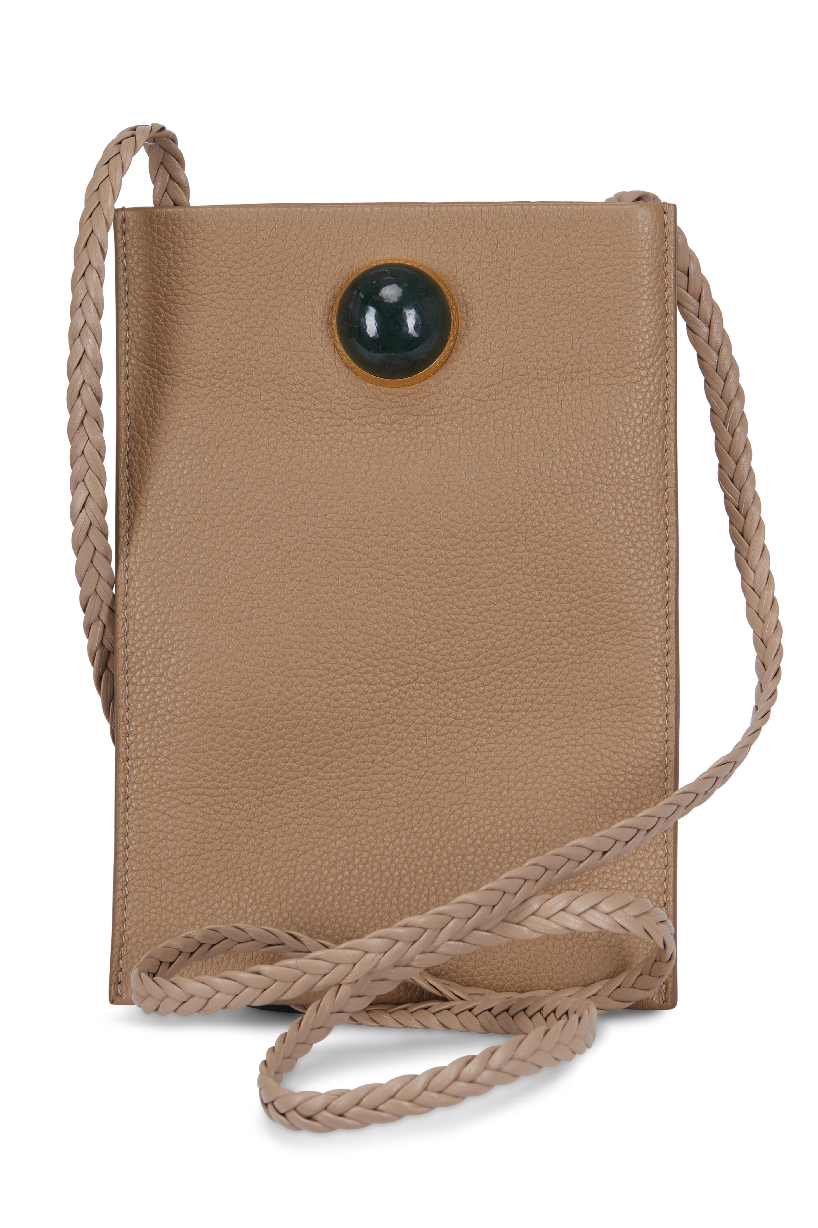 The Row Khaki Jade Small Medicine Pouch Mitchell Stores