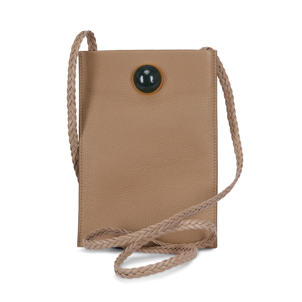 The Row Khaki Jade Small Medicine Pouch Mitchell Stores