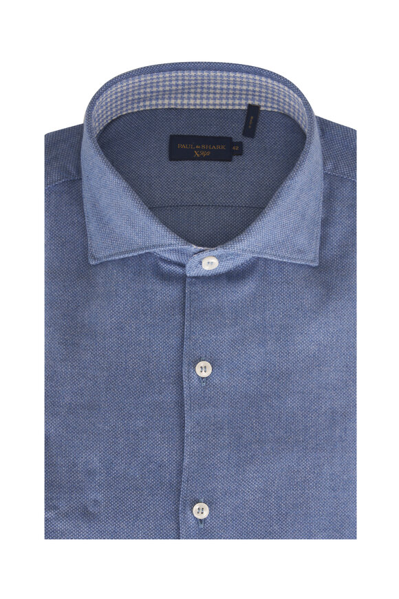 Paul & Shark Soft Blue French Collar Sport Shirt - view 1