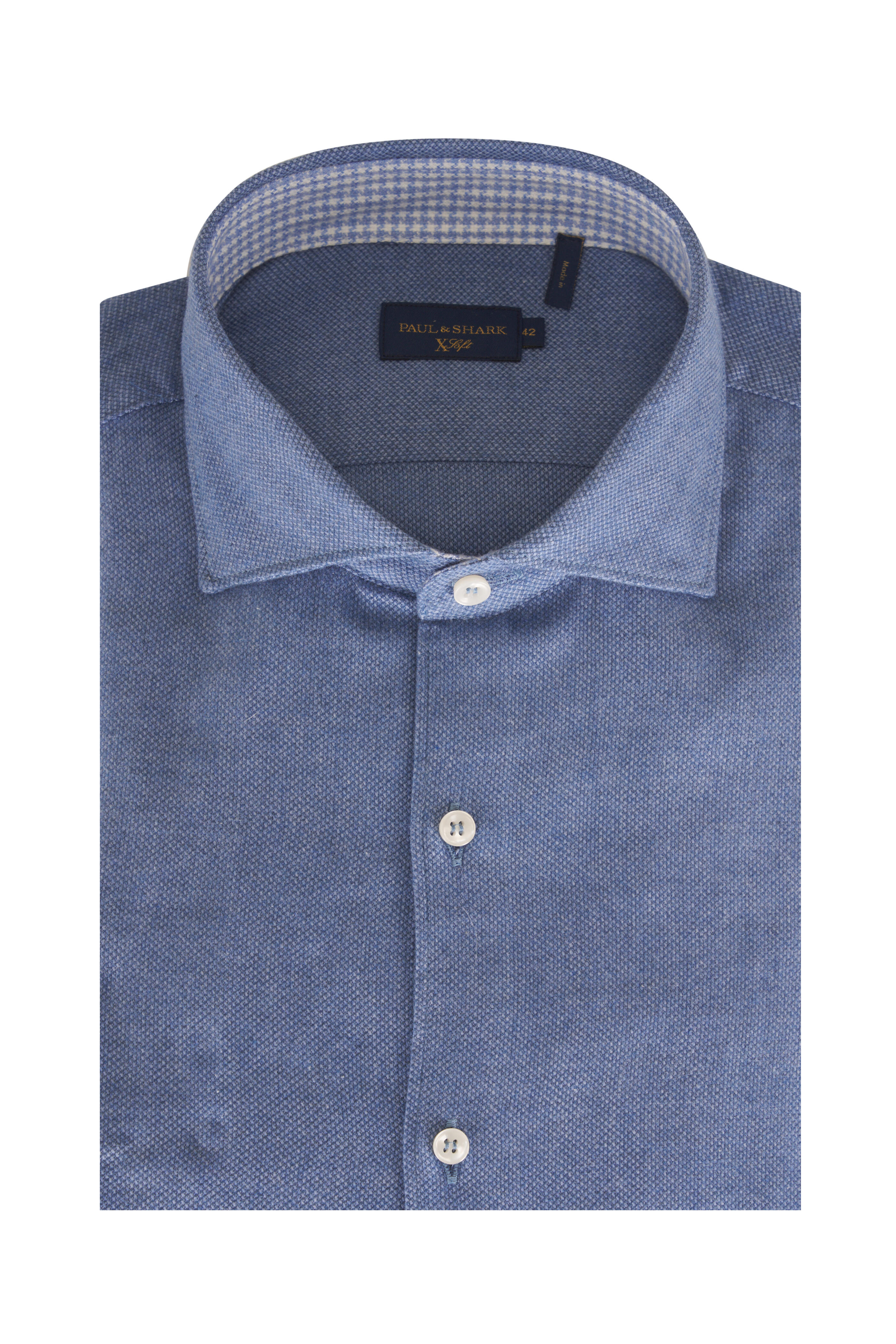 Paul & Shark - Soft Blue French Collar Sport Shirt - view 1