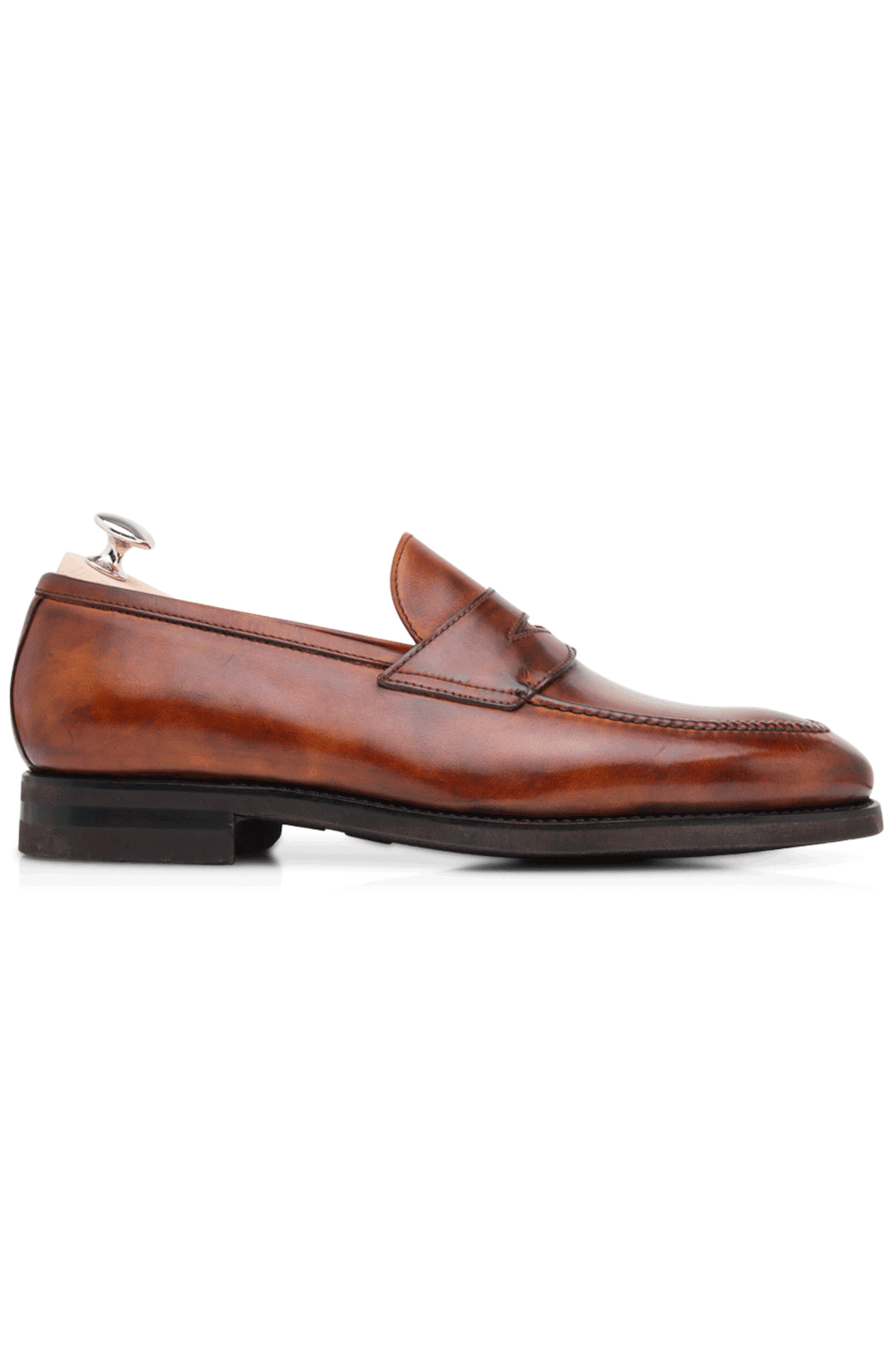 Bontoni - Principe Smooth Leather Penny Loafer in Cognac display picture 2