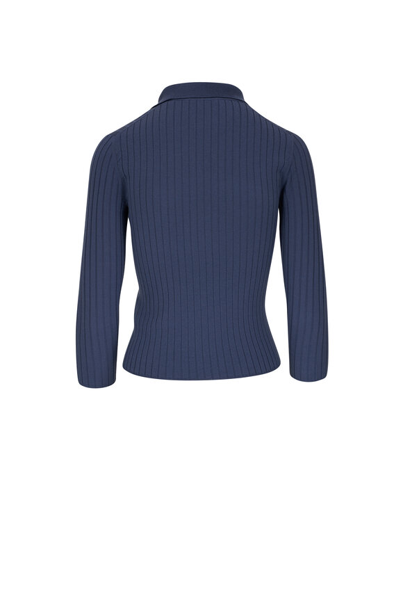 Vince - Riverbed Ribbed Stretch Wool Polo Sweater