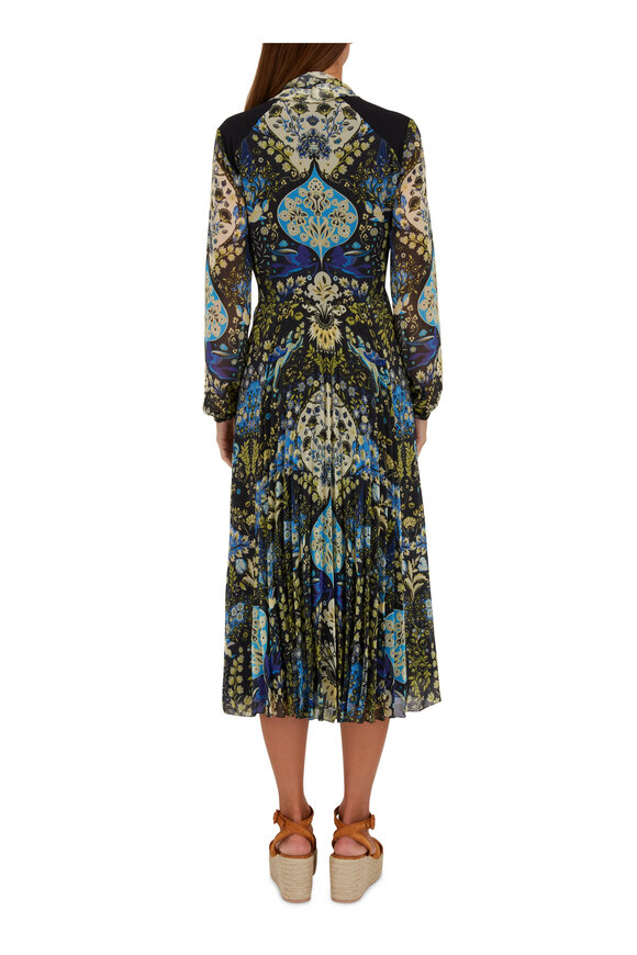 Etro - Dark Gray Mythological Print Midi Dress 