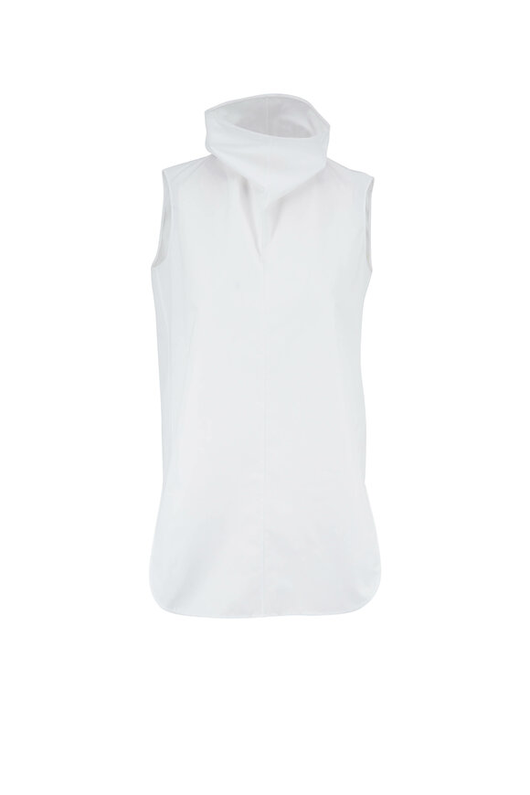 The Row - Almora White Cotton Sleeveless Shirt