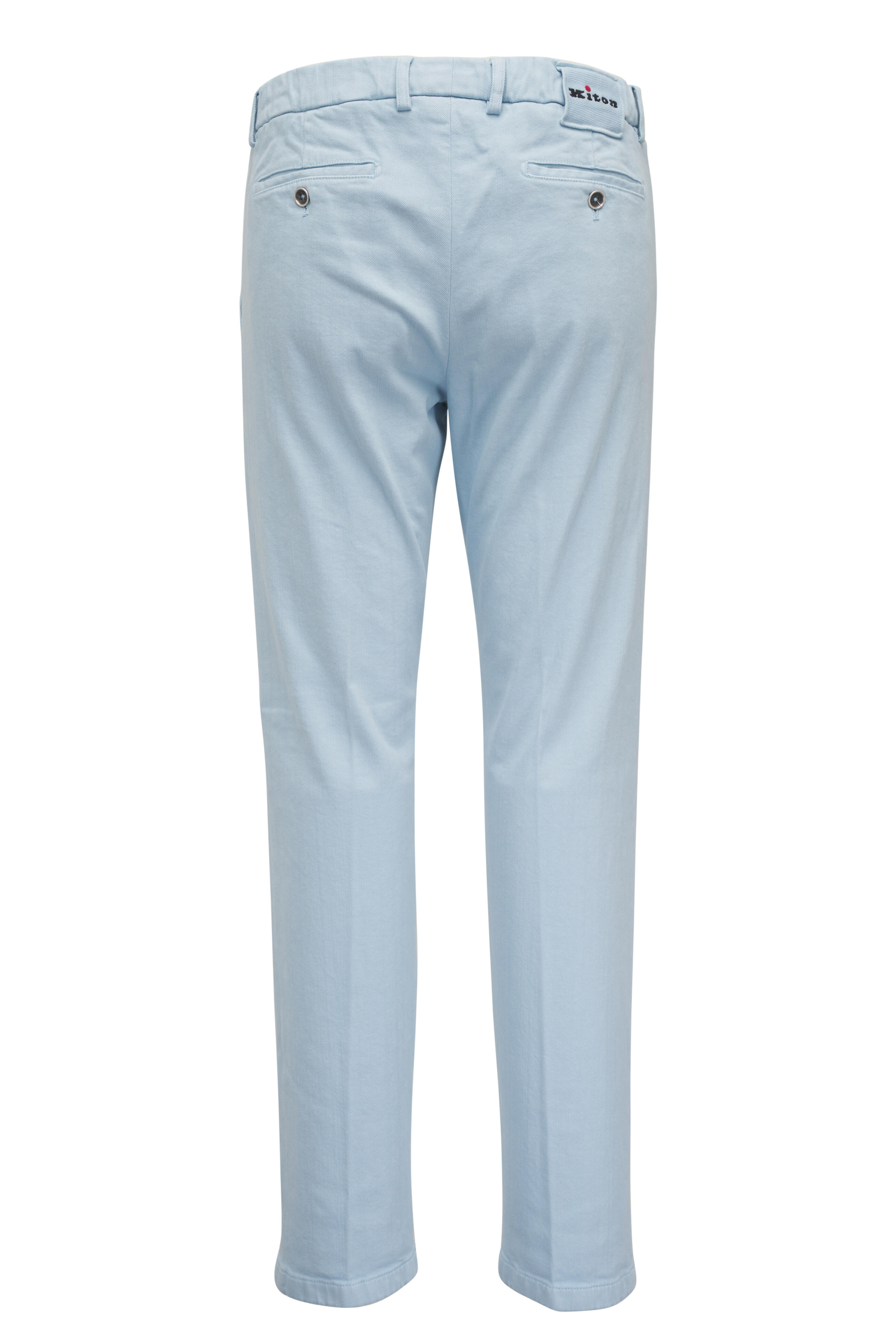Kiton - Light Blue Stretch Cotton Denim Pant