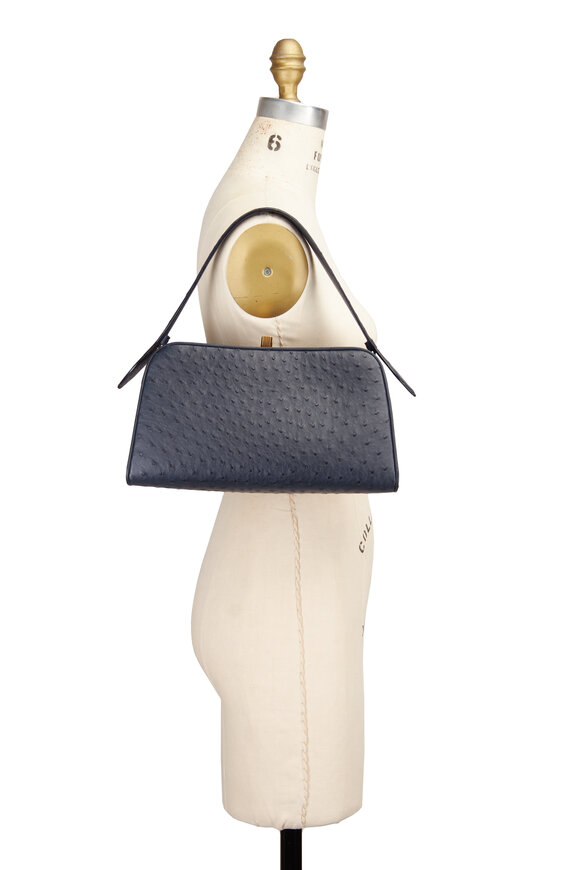 Khaite Cate Midnight Navy Leather Top Handle Bag - view 5