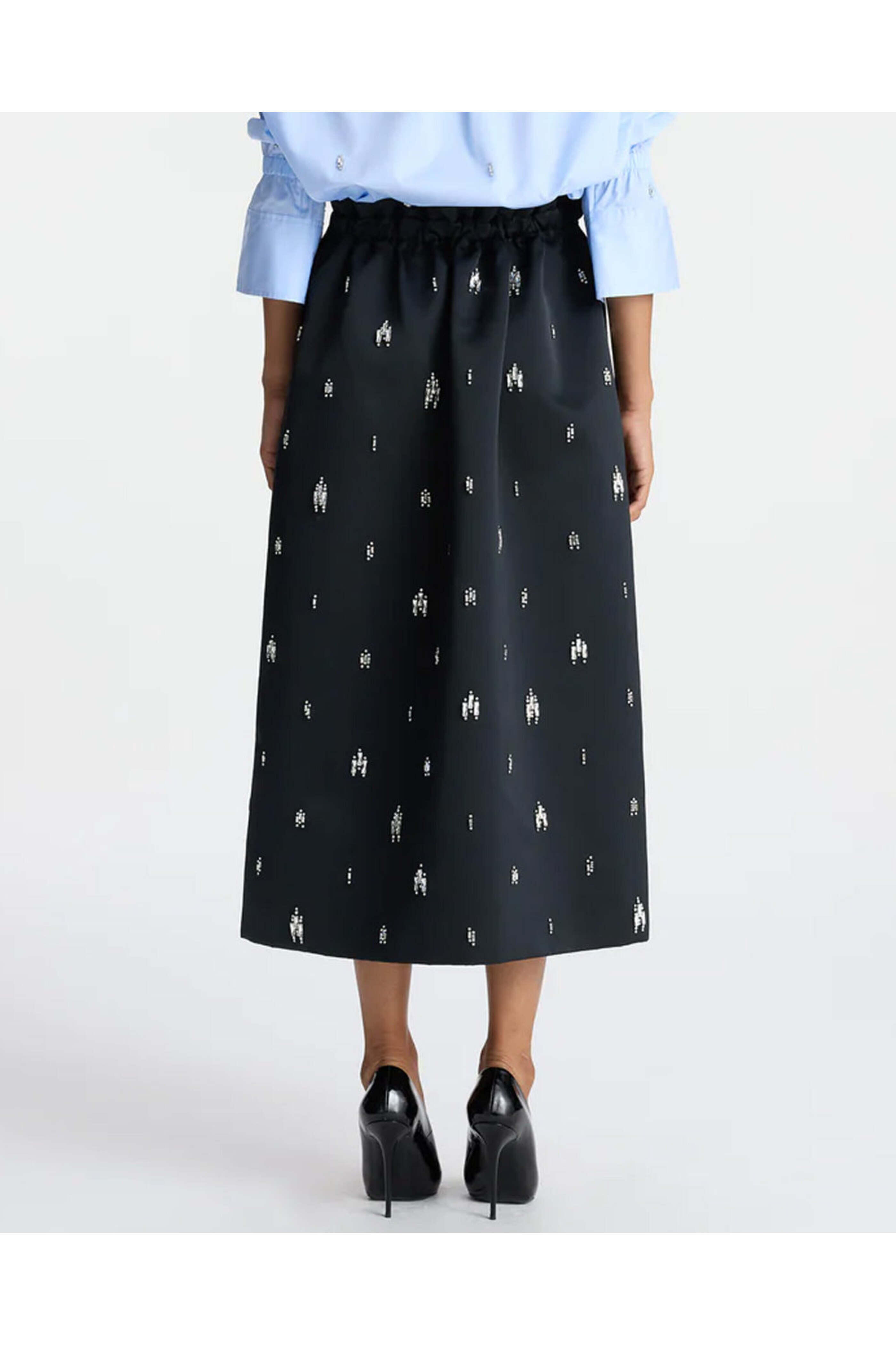 A.L.C. - Black Embellished Alexia Skirt