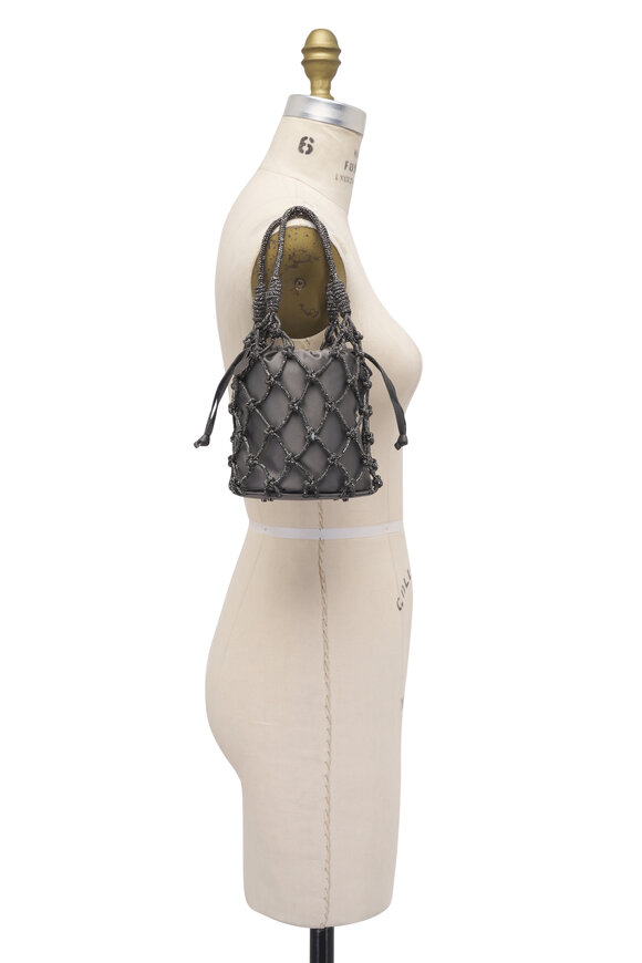 Judith Leiber Couture Hematite Crystal Net Pouch - view 5