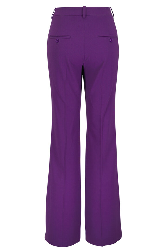 Michael Kors Collection Haylee Amethyst Stretch Wool Crepe Flare Pant - view 4