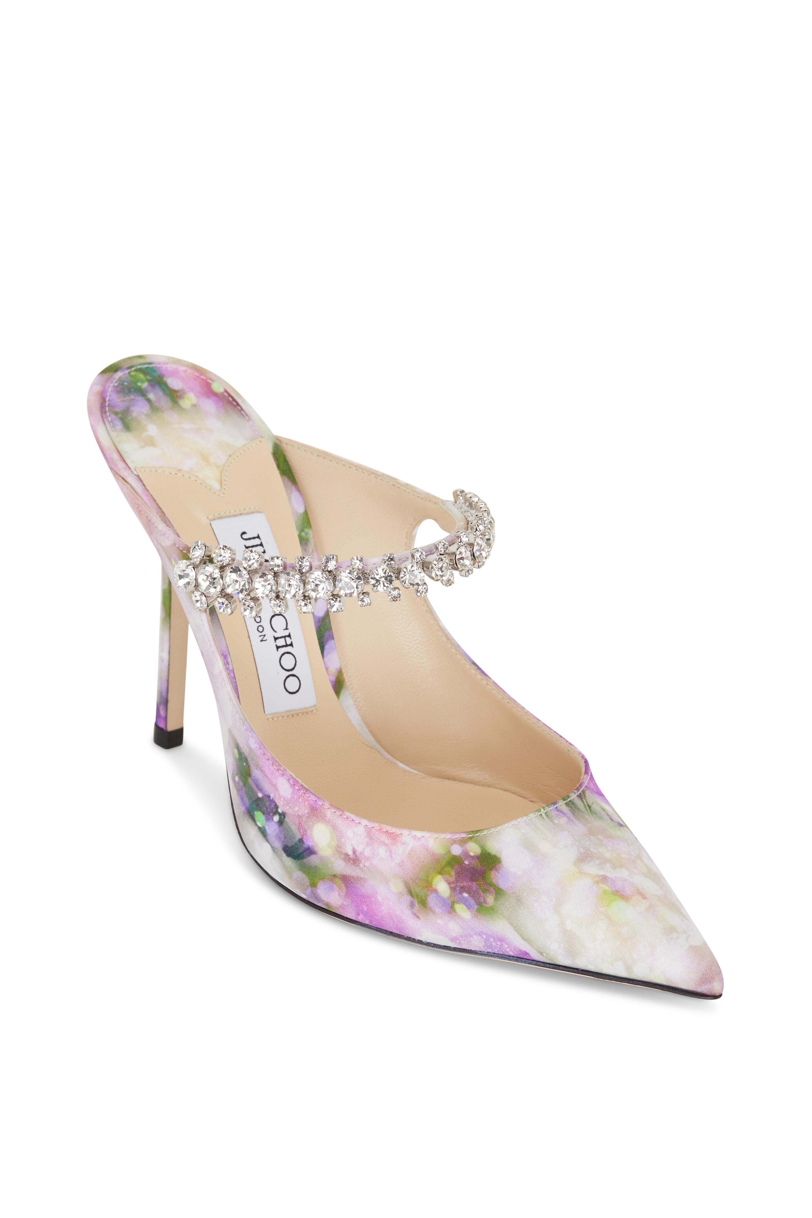 サンダル・ミュール JIMMY CHOO Women Sandals BING Purple Jimmy Choo | Bing 100 purple satin mules | Savannahs