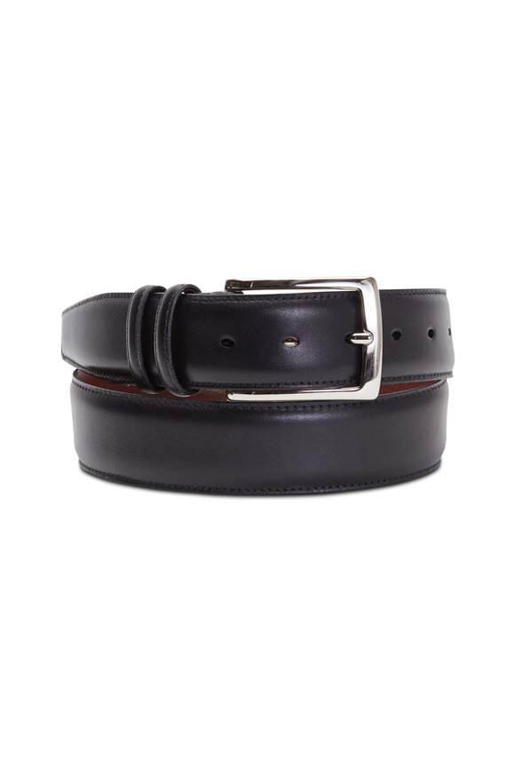 Torino - Black Venetian Calf Leather Belt