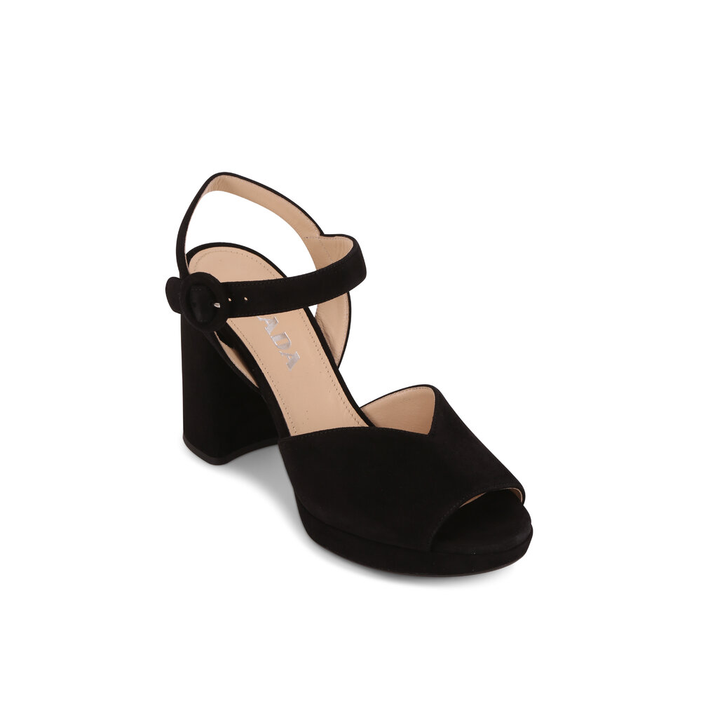 PRADA＊Suede platform sandals スエードサンダル 115mm＊送料込 Prada-Suede-Strappy-Platform-