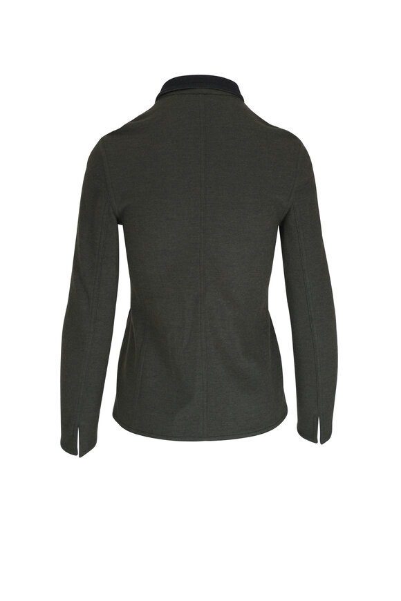 Akris - Liam Kale Stretch Cashmere Asymmetric Jacket 