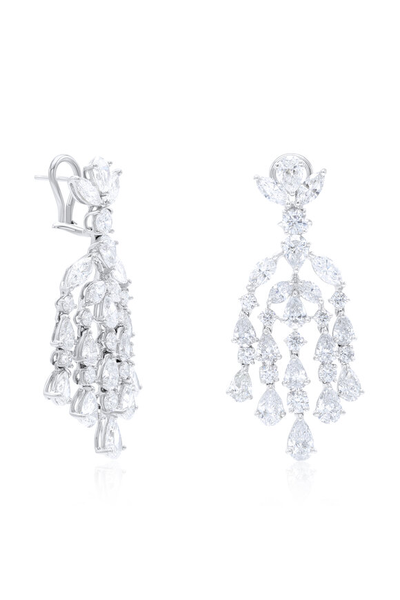 Diana M Jewels Platinum Diamond Chandelier Earring - view 1