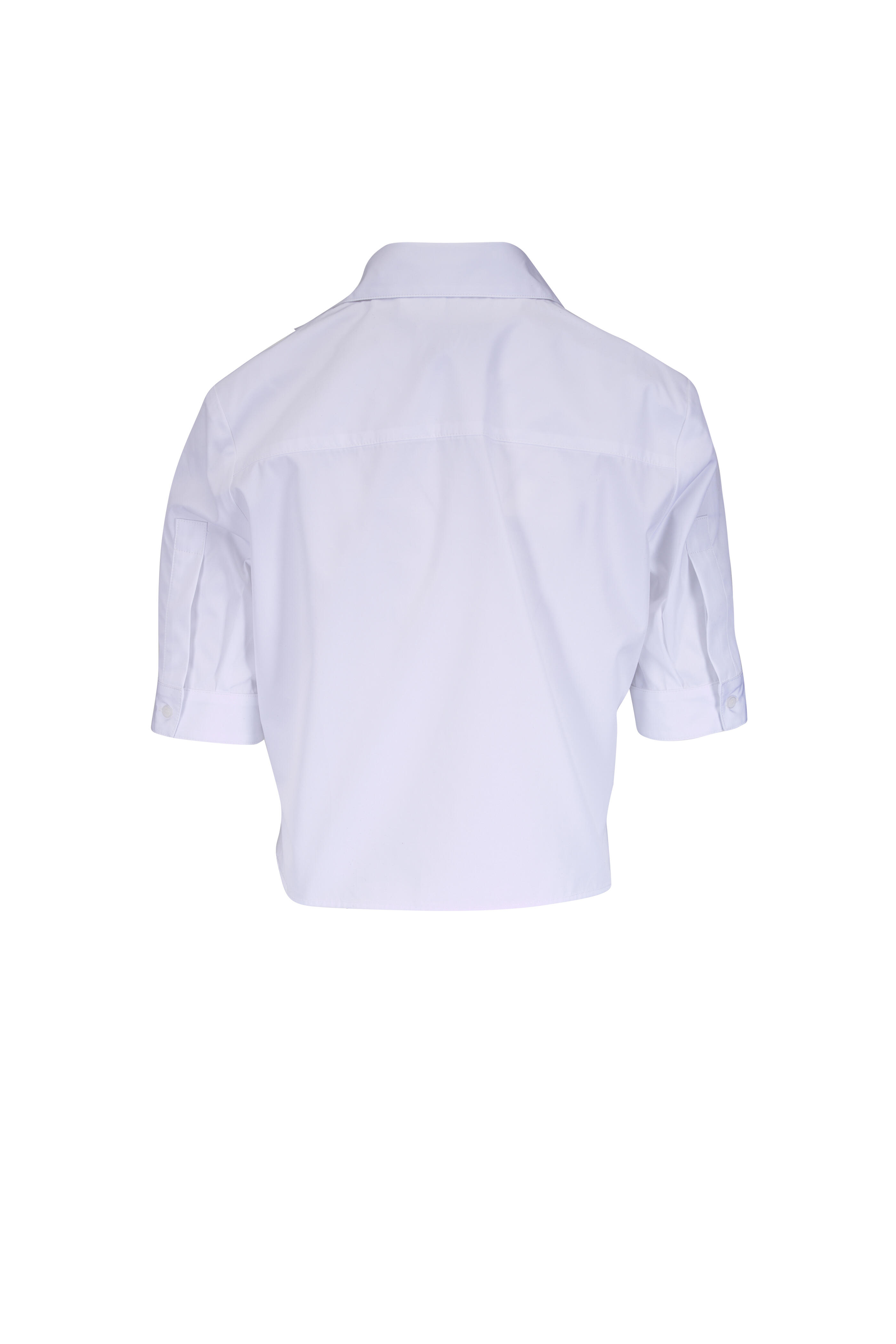 TWP - Short Lived White Pleated Placket Shirt - view 2