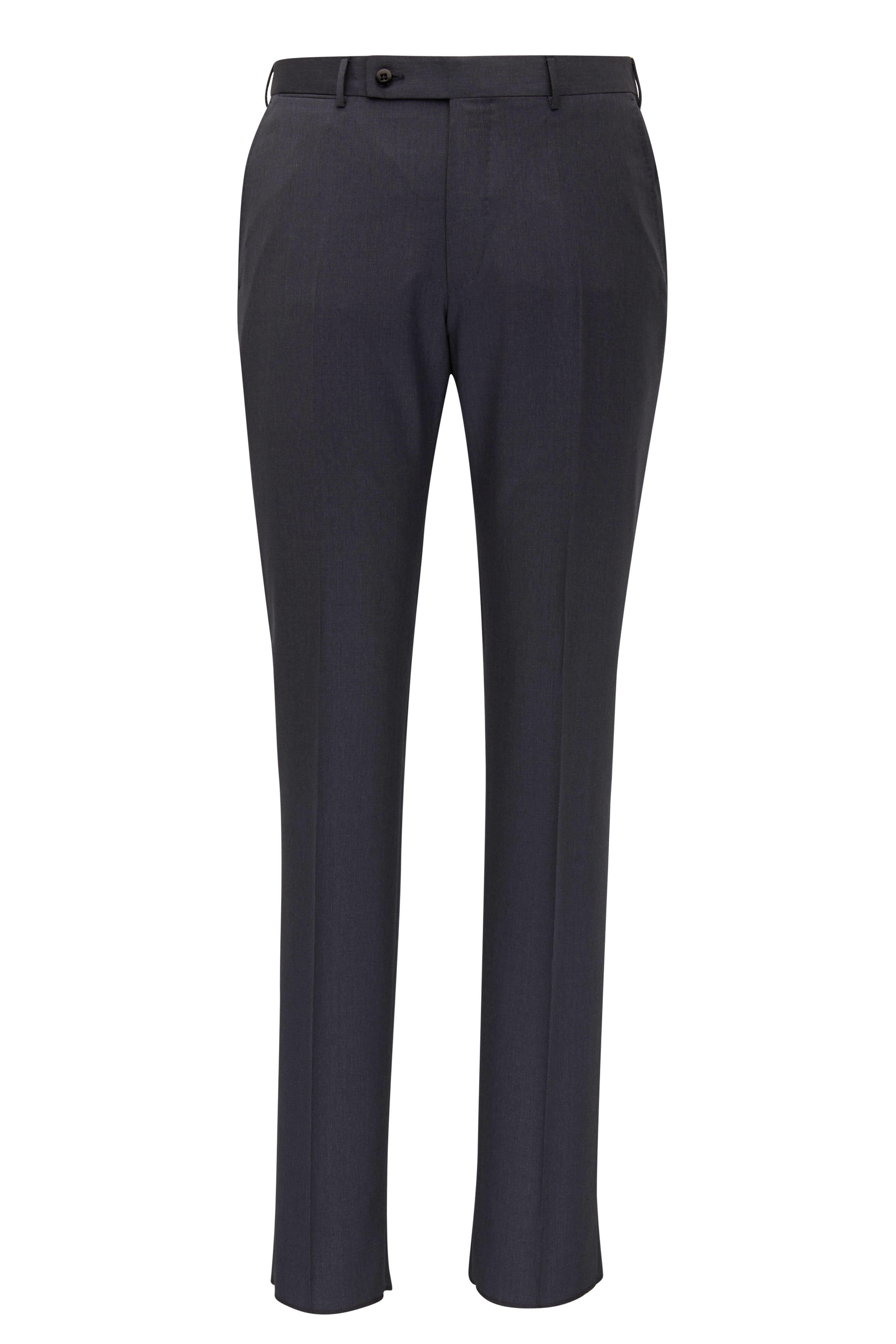 Zegna - Transeasonal Charcoal Gray Wool Pant | Mitchell Stores