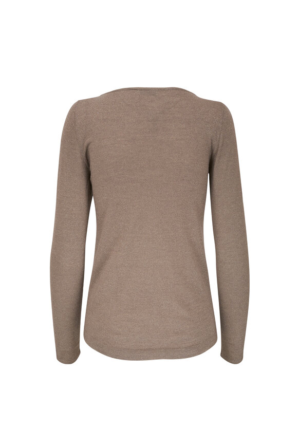 Brunello Cucinelli - Rope Lurex Cashmere & Silk Boatneck Top