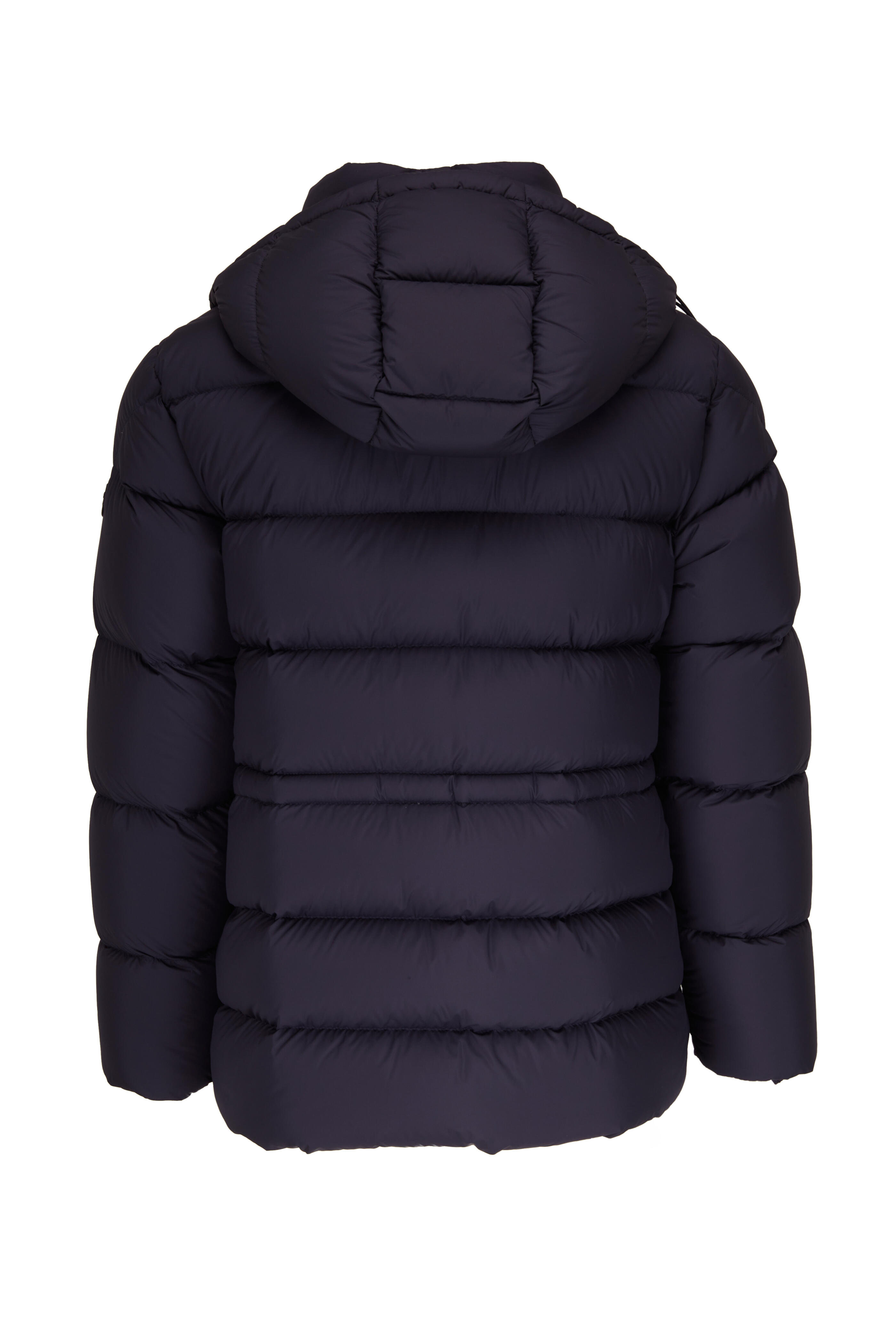 Moncler - Navy Short Down Parka | Mitchell Stores