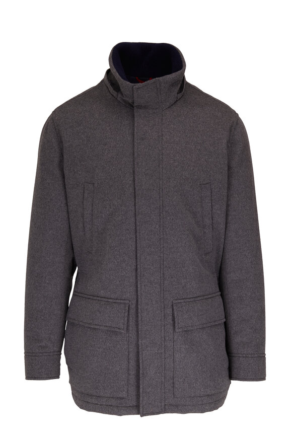 Brunello Cucinelli - Gray Water Repellent Cashmere Parka