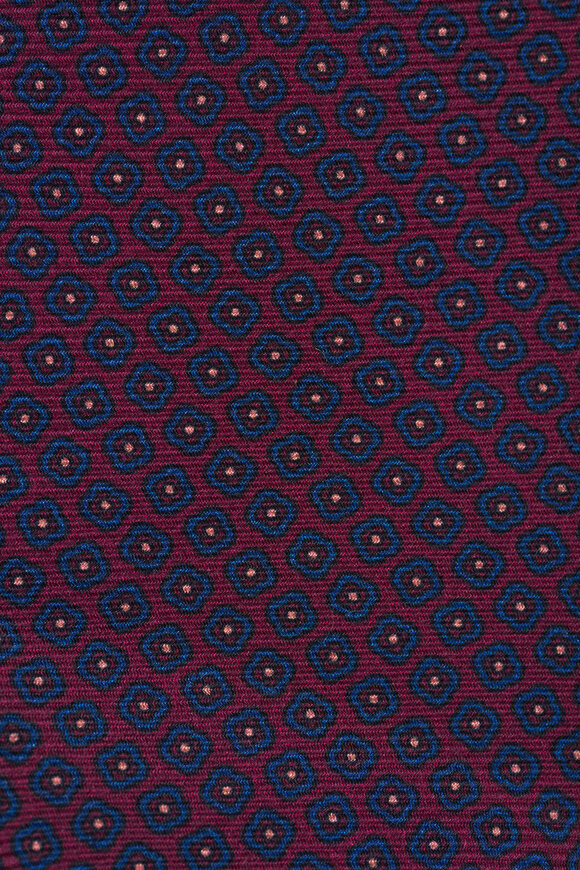 Kiton Red Geometric Silk Necktie - view 2