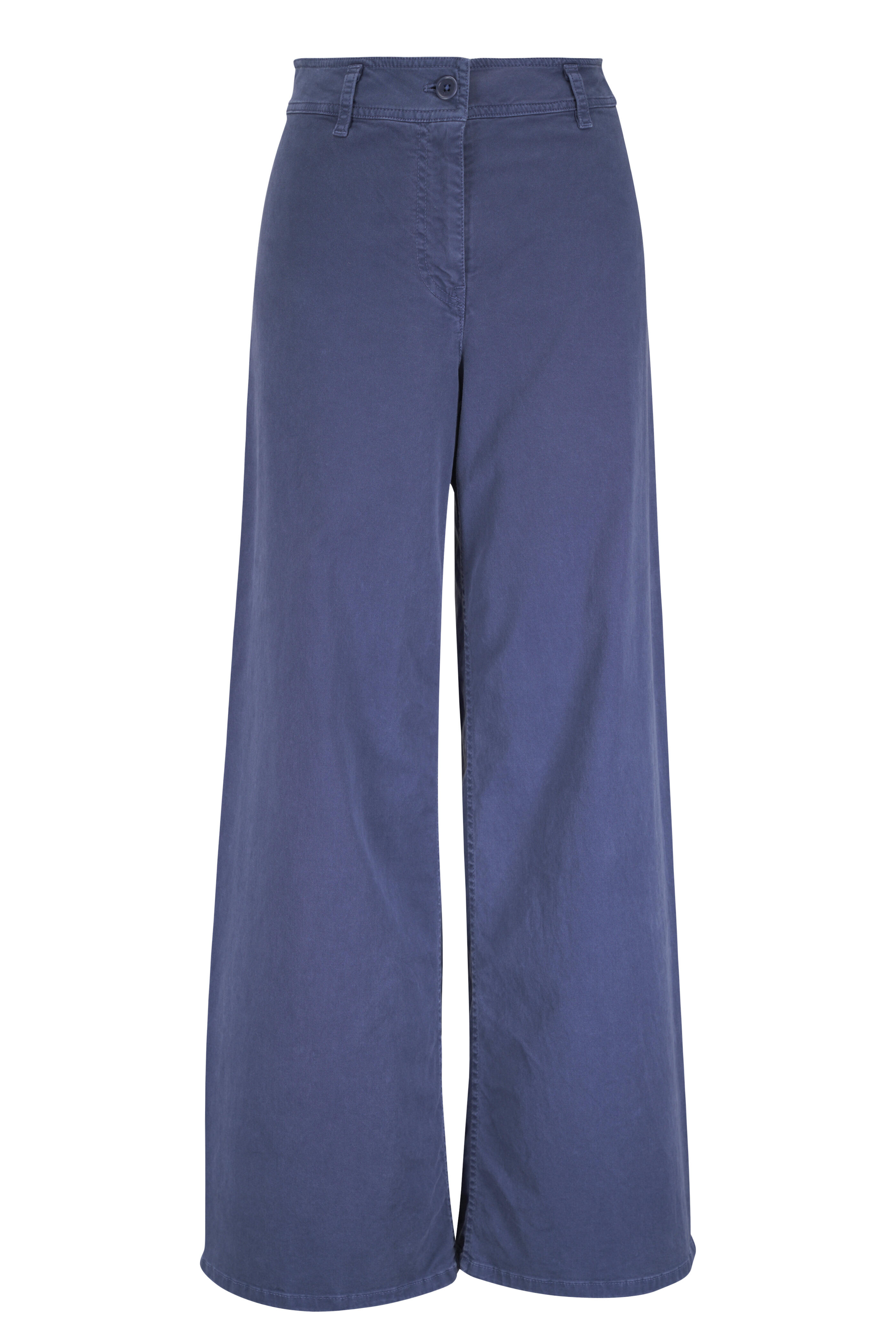 Nili Lotan - Megan French Navy Cotton Pant - view 1
