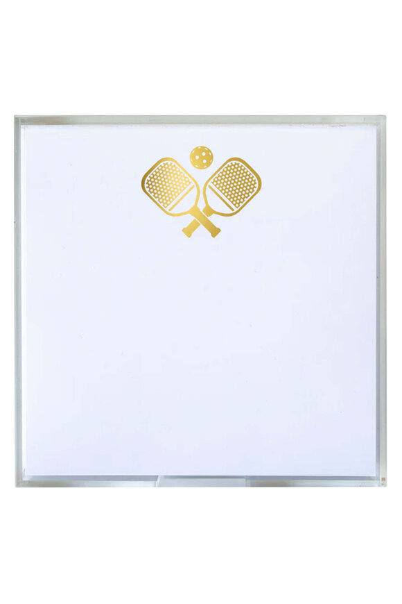 Black Ink Gold Pickleball Note Pad