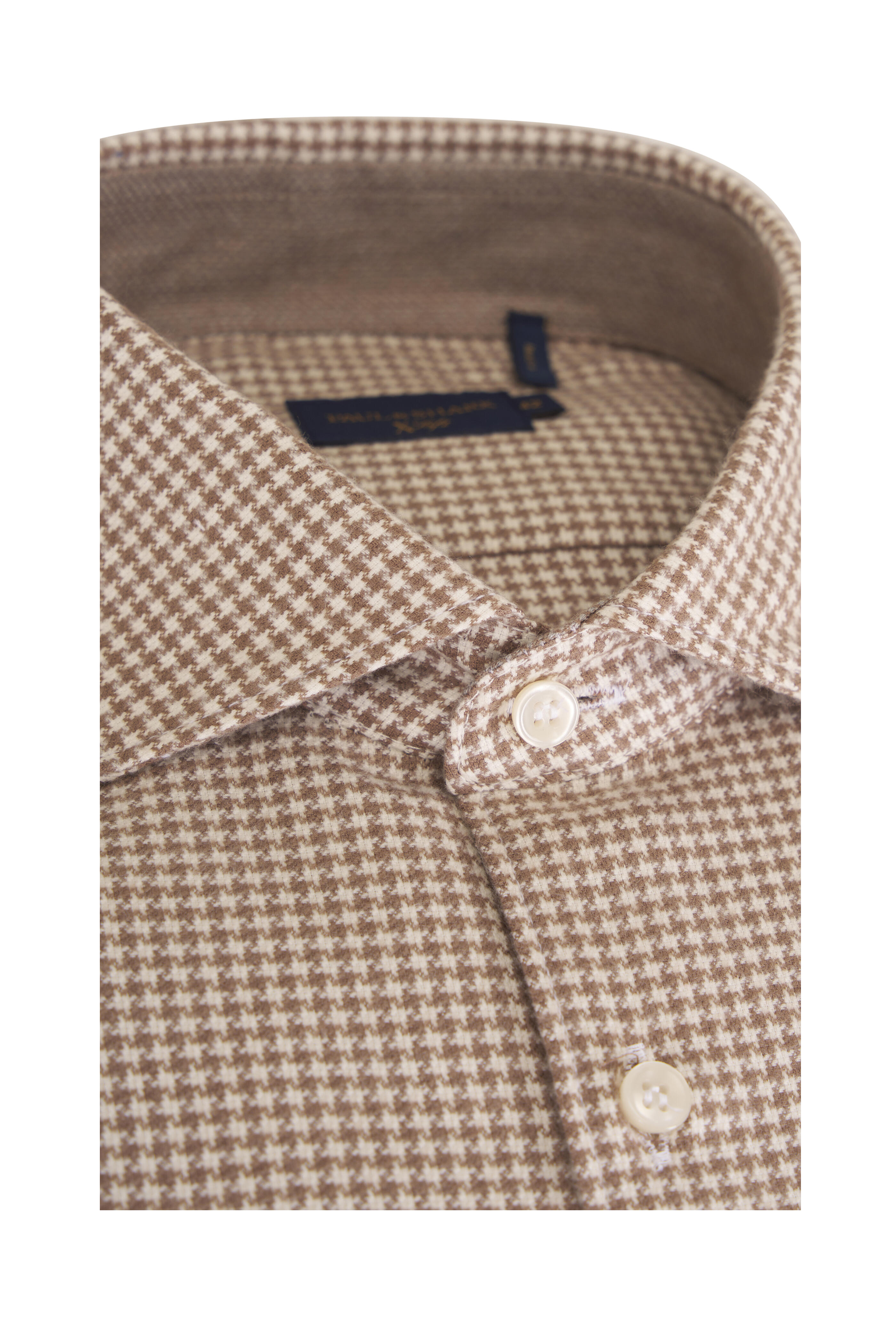 Paul & Shark - Beige Houndstooth Sport Shirt - view 2