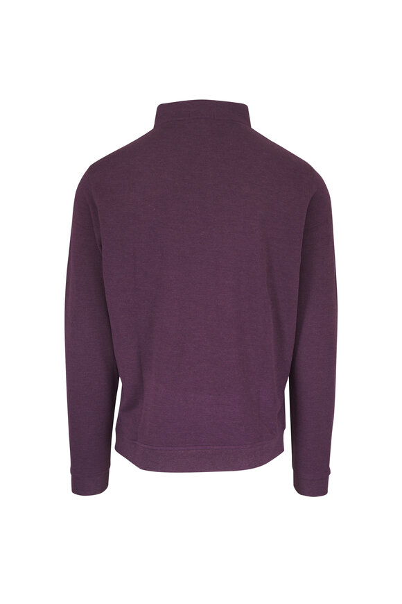 Peter Millar Crown Comfort Purple Quarter Zip Pullover - view 2