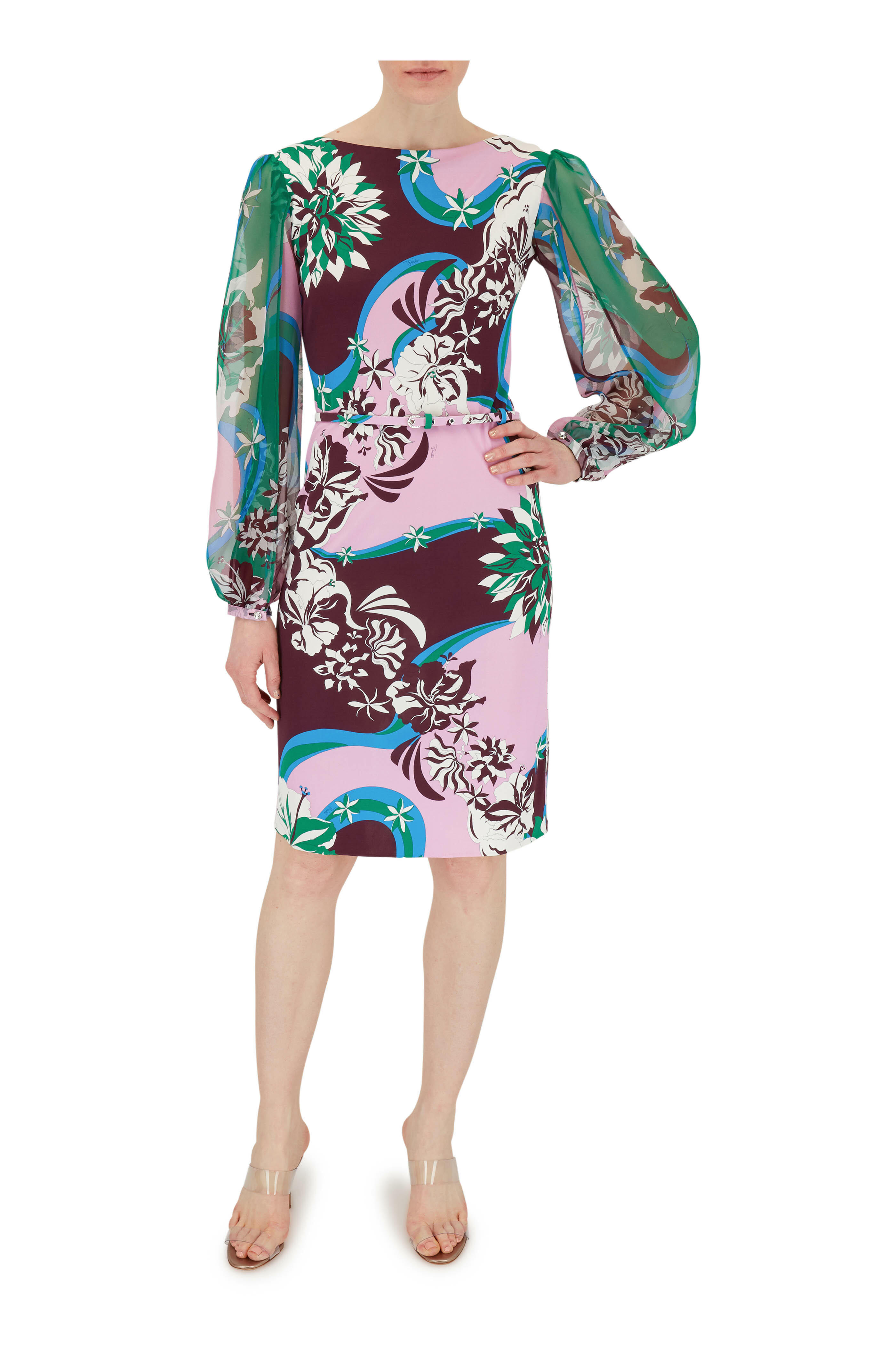 NY designer Pucci-esque print silk chiffon from