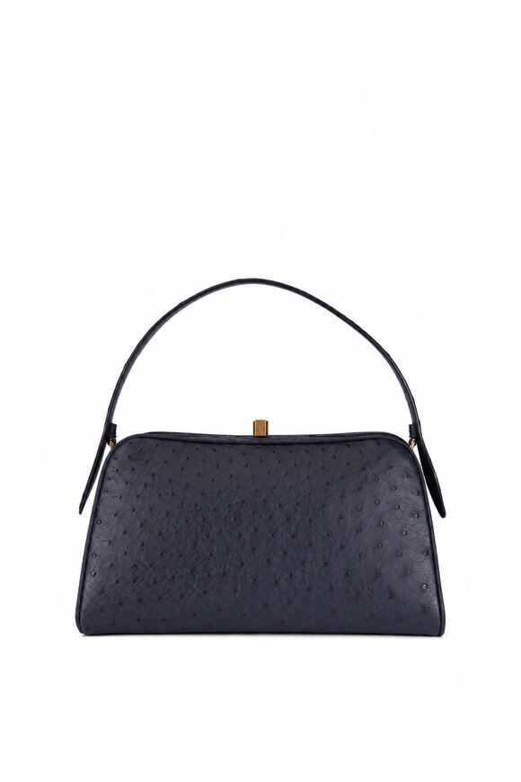 Khaite Cate Midnight Navy Leather Top Handle Bag - view 2