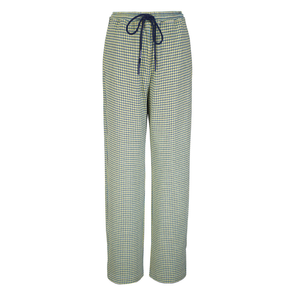 Marni - Green Mini Check Jersey Jacquard Pant | Mitchell Stores