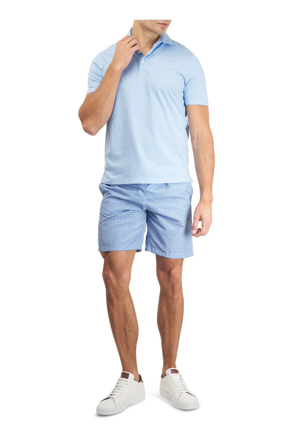 Fedeli Blue Print Swim Trunks - view 2