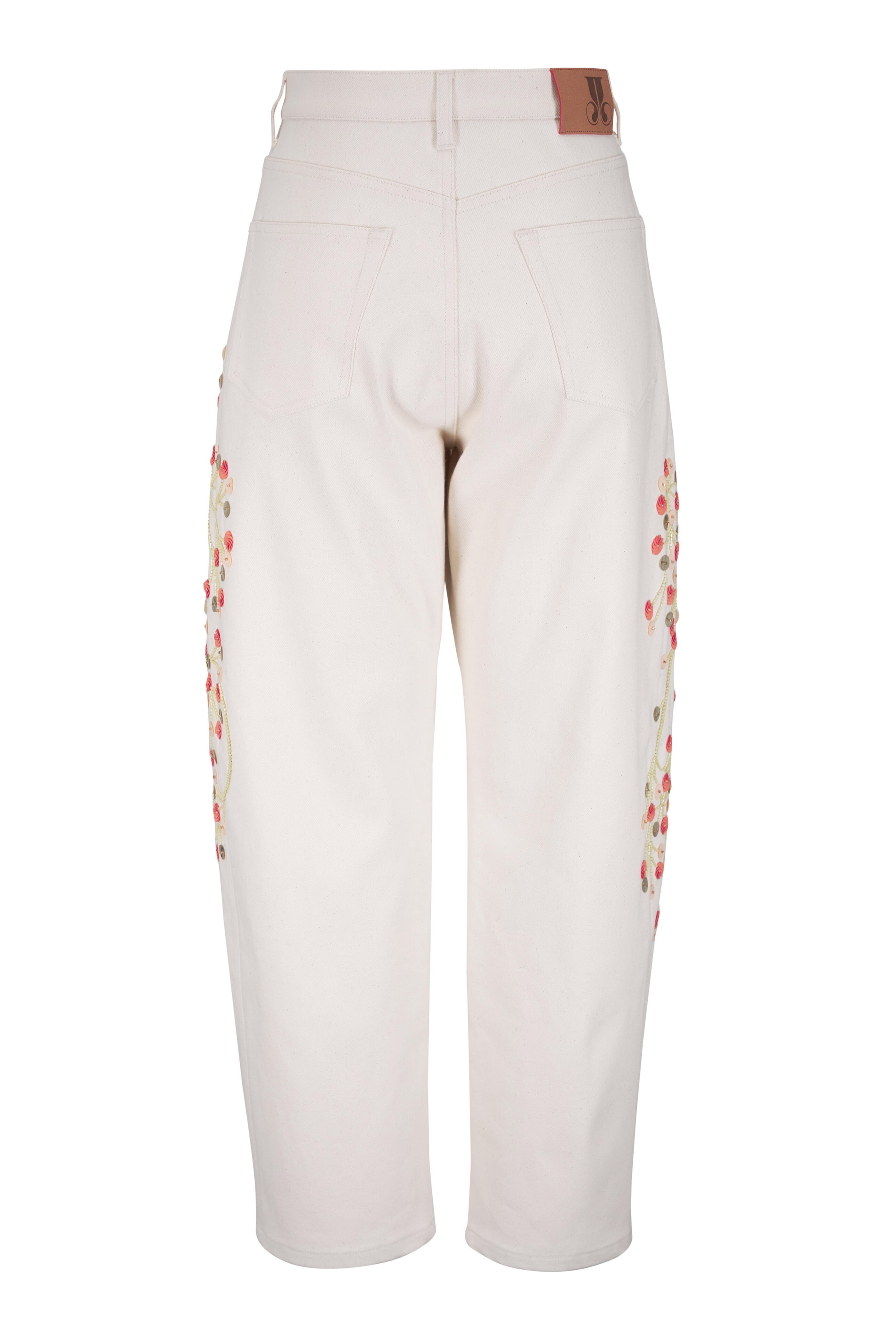 La DoubleJ - The Barrel Opal Embroidered Jean - view 4